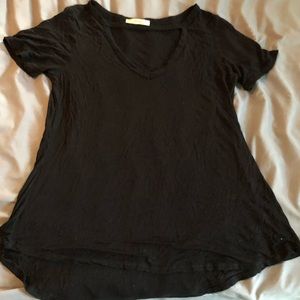 Loose fitting black shirt